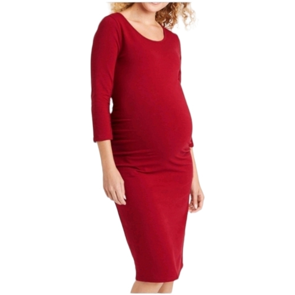 028 - 3/4 Sleeve T-Shirt Maternity Dress | Isabel Maternity  | Large